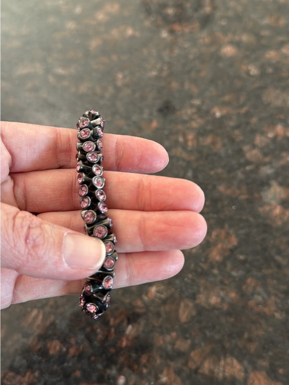 Purple J Crew Crystal Stretch Bracelet